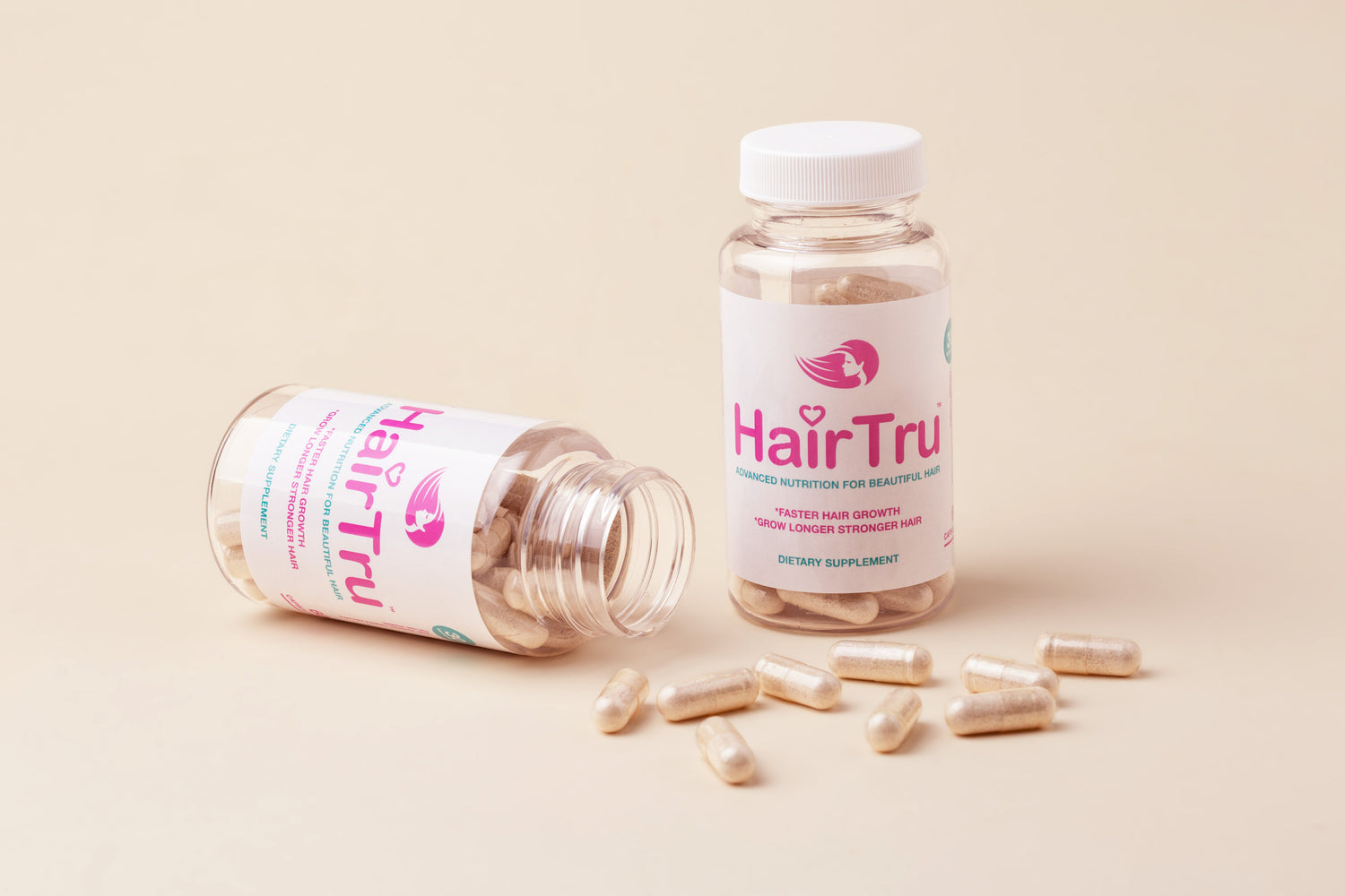 hairtru hair growth vitamins for grey hair, black hair, and all hair types