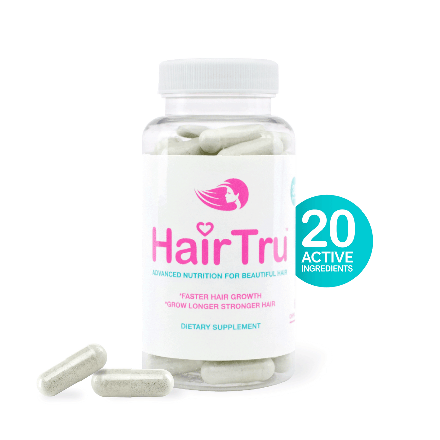 STARTER BUNDLE: 1 Month of HairTru™ + FREE Organic Brush