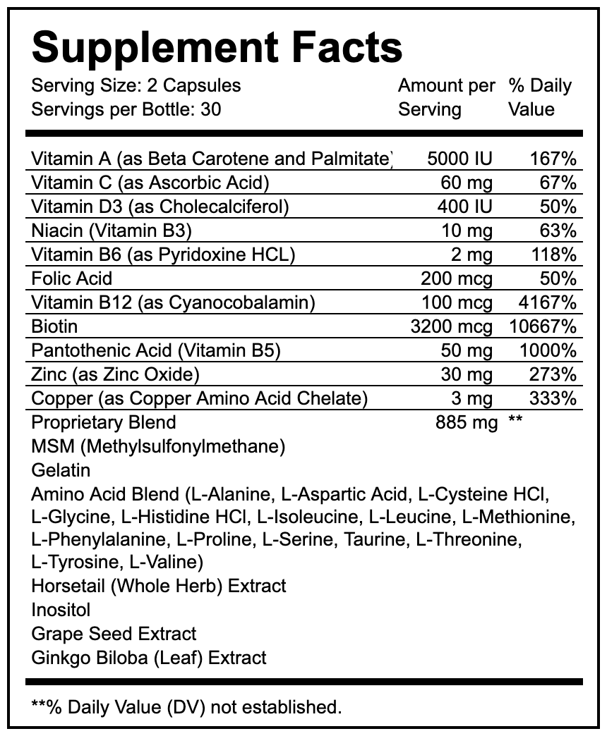 2 Month Supply - HairTru™ 3 in 1 Pro-Grade Vitamins for Hair Growth