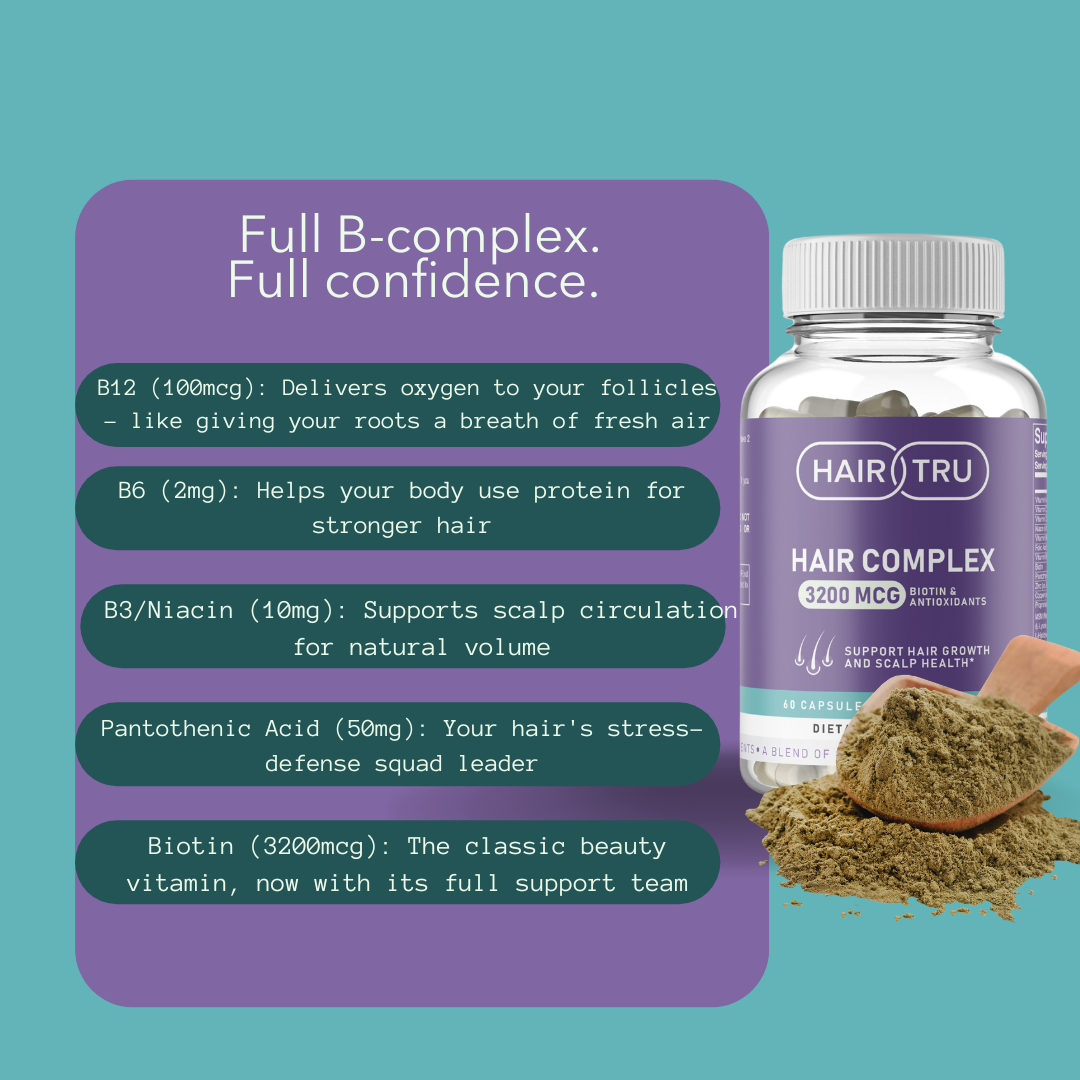 3 Month Supply - HairTru™ 3 in 1 Pro-Grade Vitamins for Hair Growth